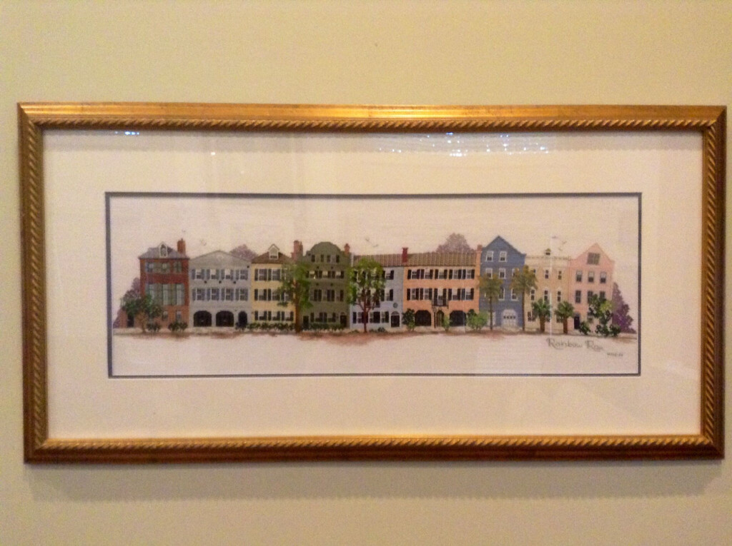  counted Cross Stitch Rainbow Row Charleston SC Cross Stitch  - Rainbow Row Cross Stitch Pattern