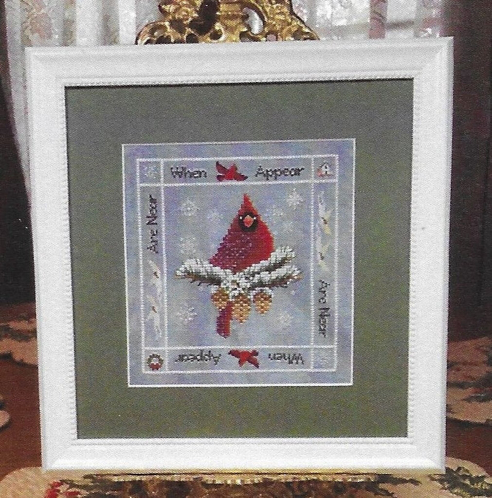 Counted Cross Stitch When Cardinals Appear Cardinal Angels  - Cardinal Counted Cross Stitch Patterns