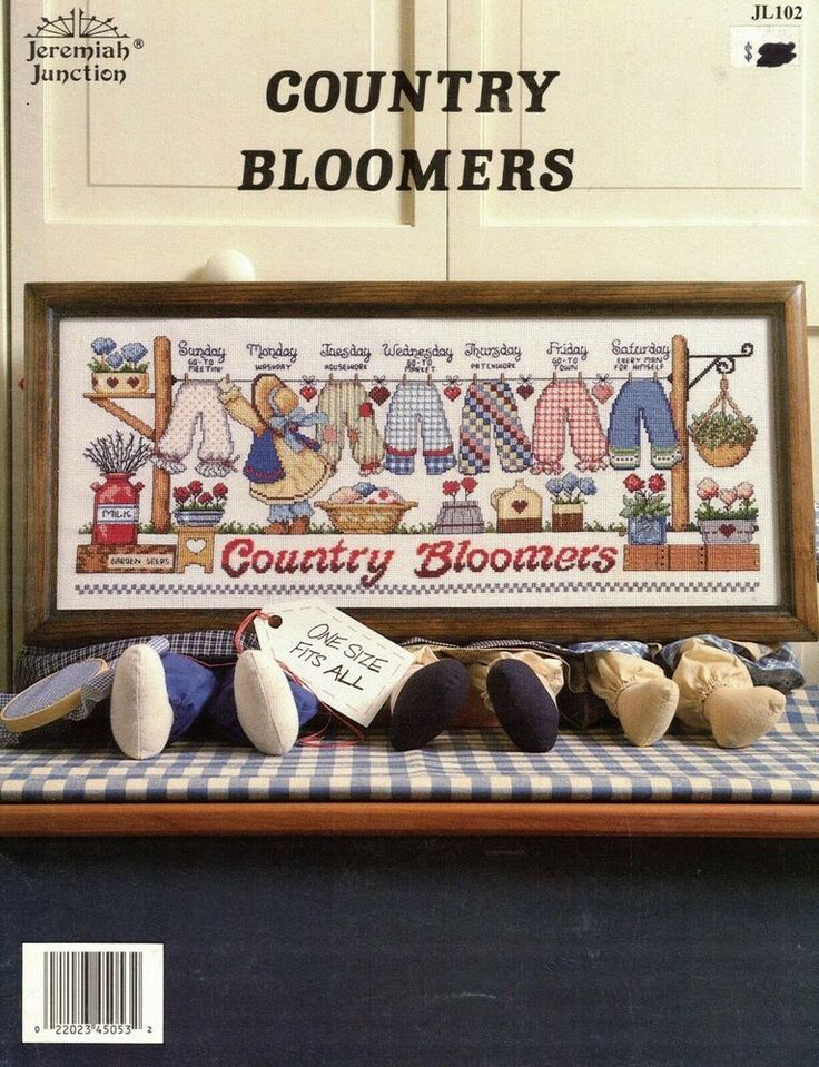Country Bloomers 1 Counted Cross Stitch Patterns By Jeremiah Junction  - Jeremiah Junction Cross Stitch Patterns Free