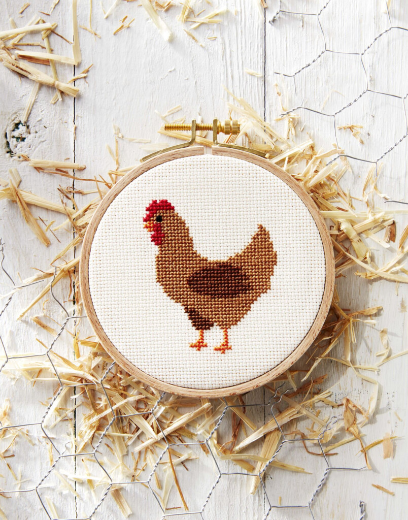Country Living s Free Cross Stitch Patterns Chicken Cross Stitch  - Country Living Cross Stitch Patterns