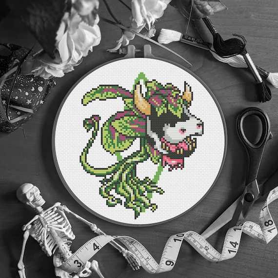 Cowplant The Sims Cross Stitch Pattern PDF Etsy - Sims 4 Cross Stitch Patterns