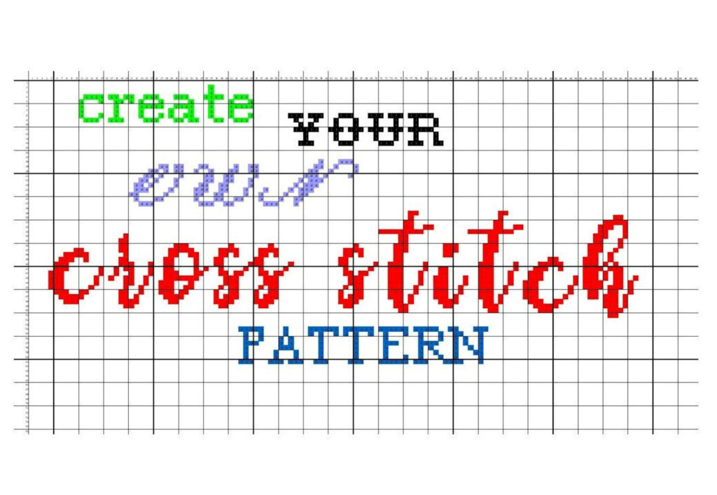 Create Your Own Custom Cross Stitch Pattern Maker Incl 18 Fonts  - Custom Cross Stitch Pattern Generator