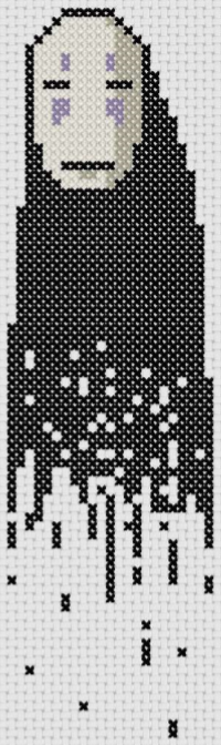 Cross Stitch Anime Patterns Kaonashi No Face Cross Stitch 4 Free - No Face Cross Stitch Pattern
