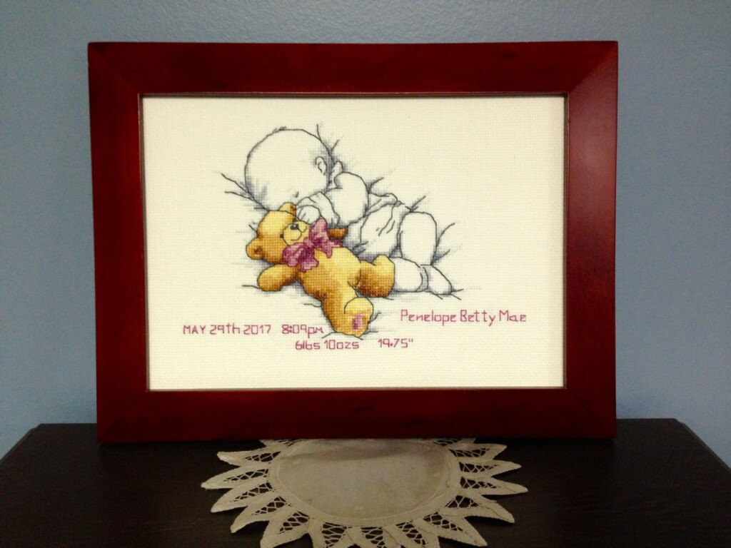 Cross Stitch Birth Sampler For Great Granddaughter Birth Sampler  - Cross Stitch Patterns For Granddaughter
