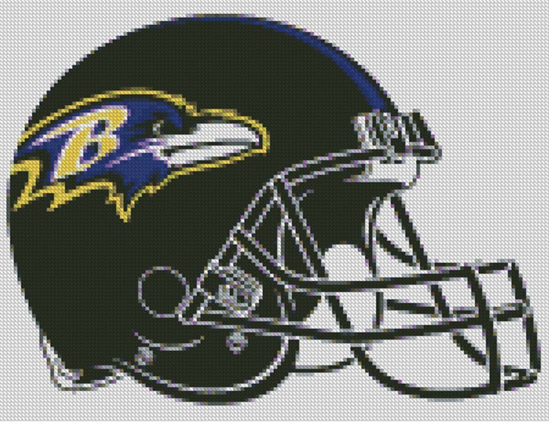 Cross Stitch Chart Pattern Baltimore Ravens Football NFL Etsy - Baltimore Ravens Cross Stitch Pattern