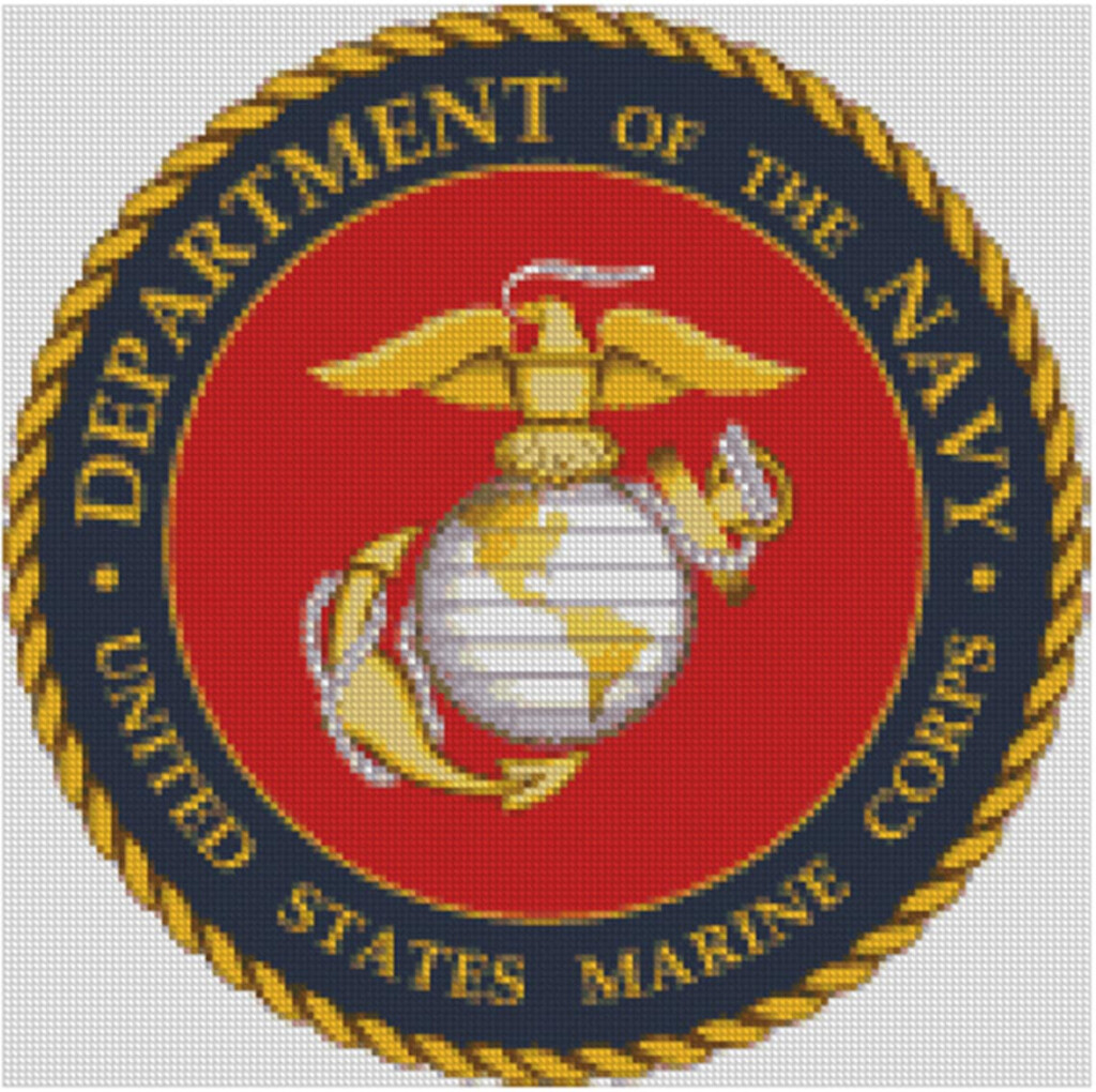 Cross Stitch Chart Pattern US Marine Corps Navy Seals Etsy - Marine Corps Cross Stitch Patterns
