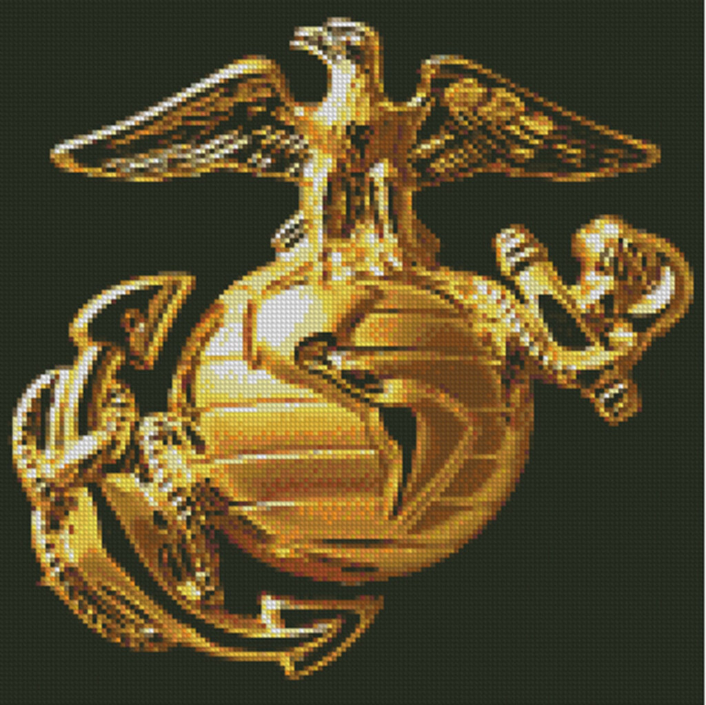 Cross Stitch Chart Pattern USMC US Marine Corps Military Etsy - Marine Corps Cross Stitch Patterns