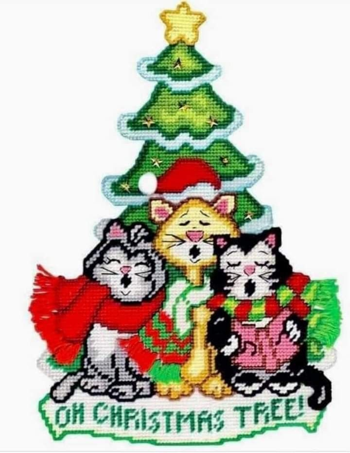 Cross Stitch Christmas Ornaments Holiday Crafts Christmas Christmas  - Cross Stitch Plastic Canvas Christmas Patterns