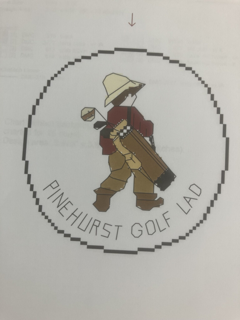 Cross Stitch Golf Lad Pattern Moore Than Needlepoint - Golf Themed Cross Stitch Patterns