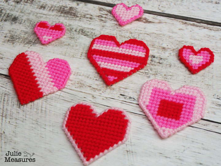 Cross Stitch Heart Plastic Needlepoint Craft Julie Measures - Free Plastic Cross Stitch Patterns