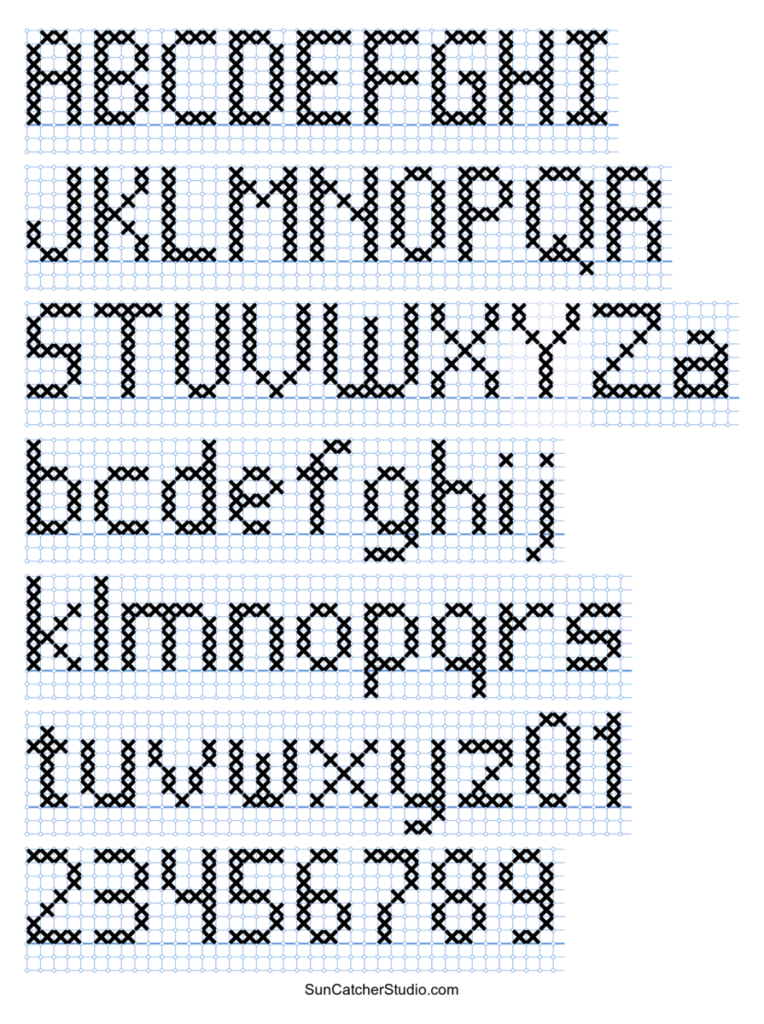 Cross Stitch Letters Generator And Alphabet Font Patterns Free  - Alphabet Letters Cross Stitch Pattern