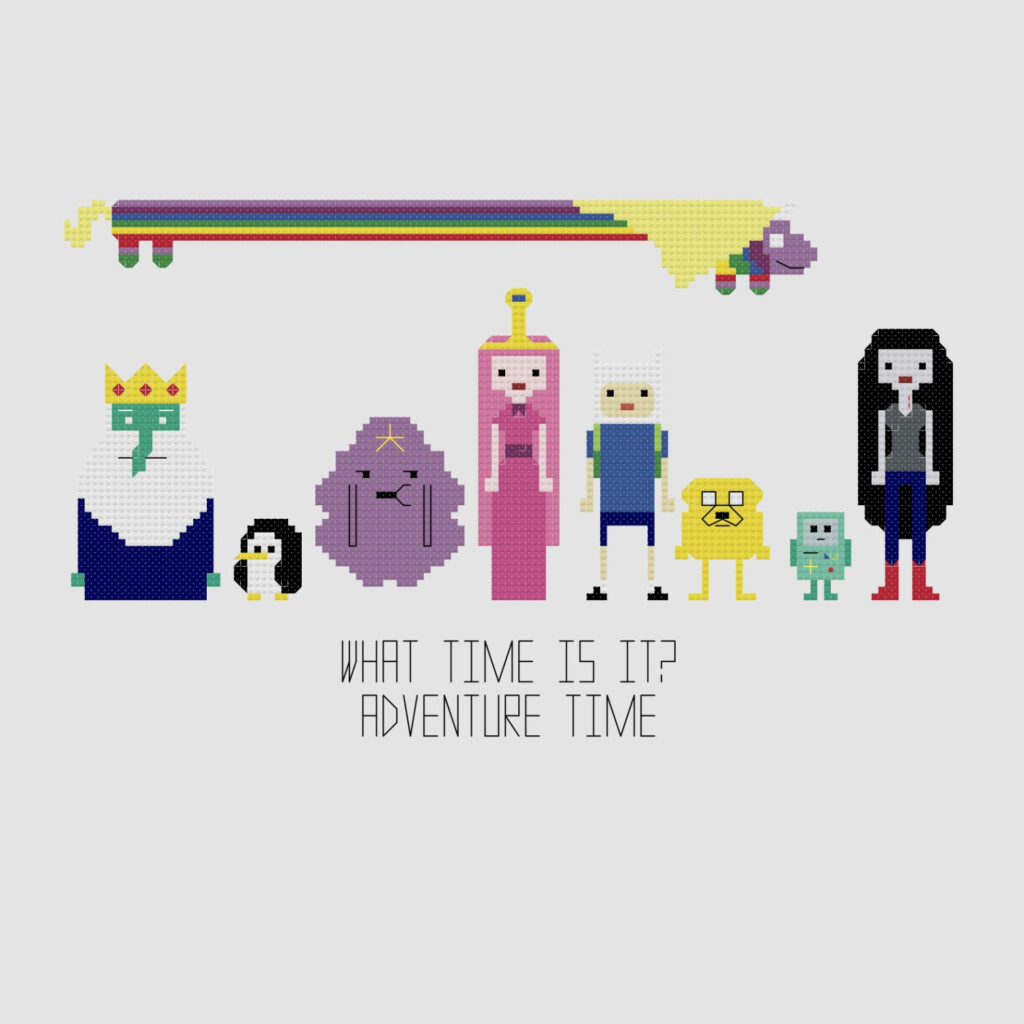 Cross Stitch Pattern Adventure Time Craft Supplies PDF - Adventure Time Cross Stitch Pattern Free