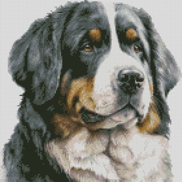 Cross Stitch Pattern Bernese Mountain Dog Etsy - Bernese Mountain Dog Cross Stitch Pattern