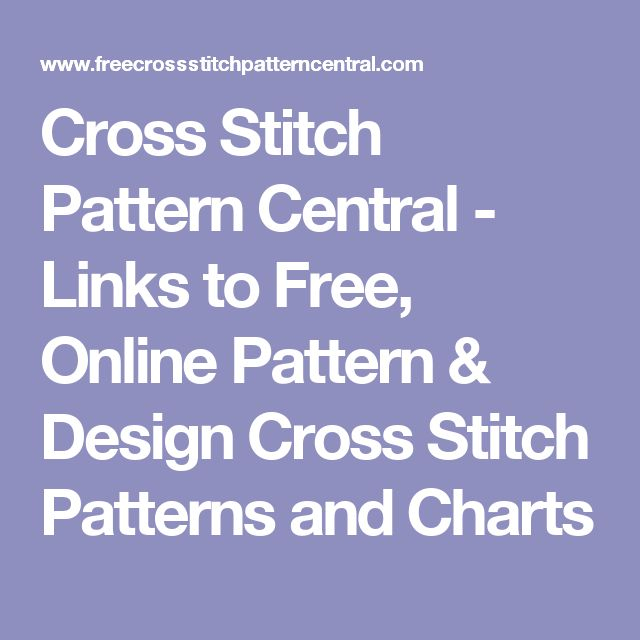 Cross Stitch Pattern Central Links To Free Online Pattern Design  - Free Cross Stitch Pattern Central