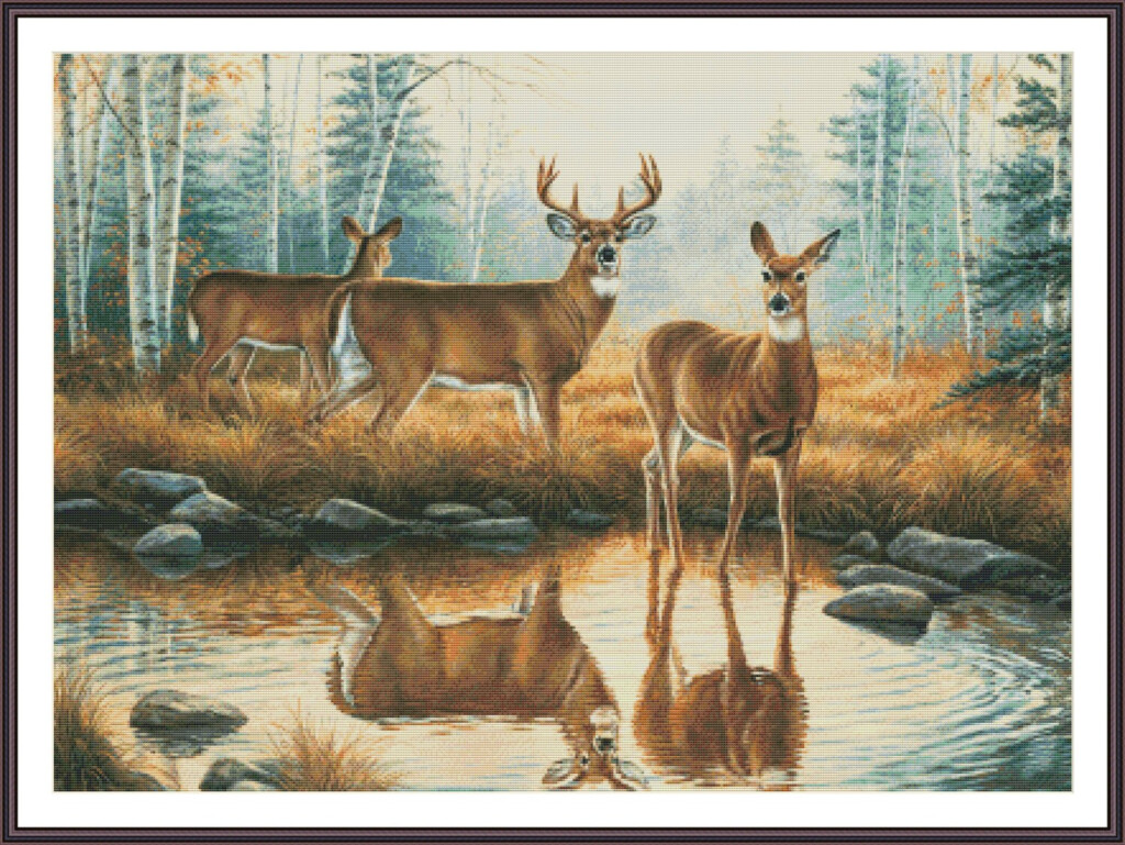 Cross Stitch Pattern Cross Stitch Deer Cross Stitch Animal Etsy - Free Wildlife Cross Stitch Patterns
