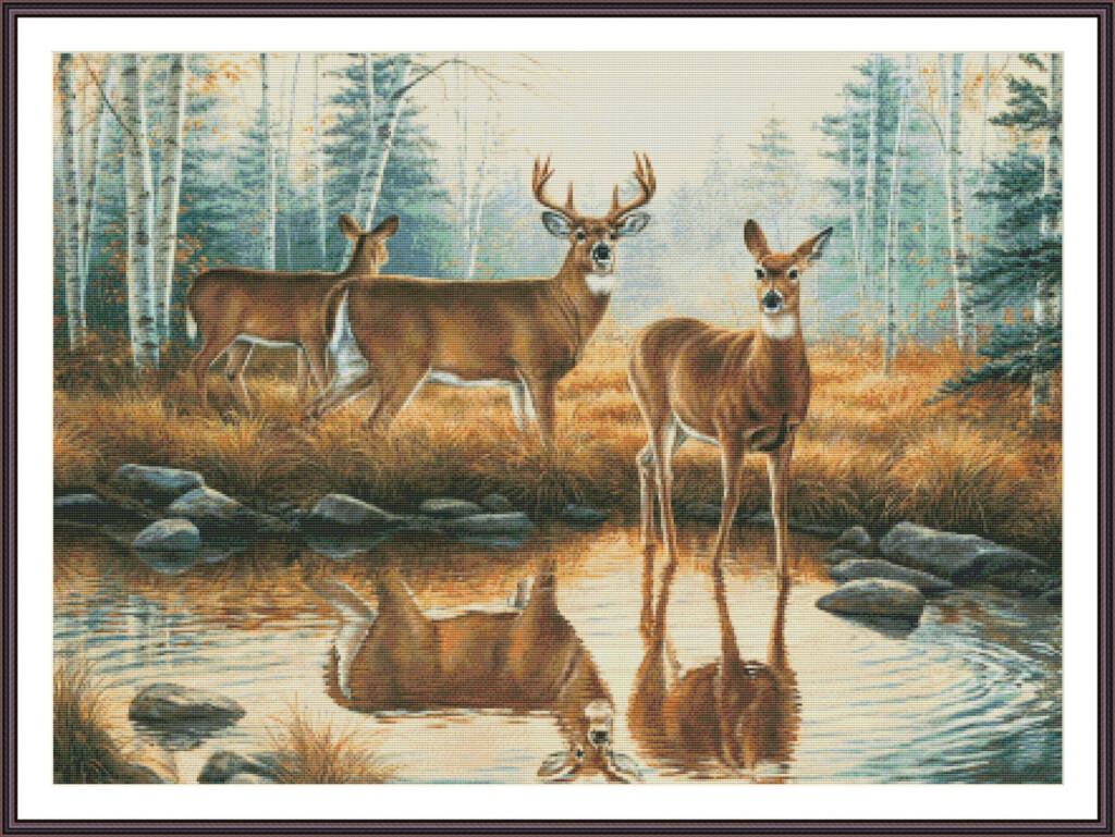Cross Stitch Pattern Cross Stitch Deer Cross Stitch Animal Etsy - Wildlife Cross Stitch Patterns Free