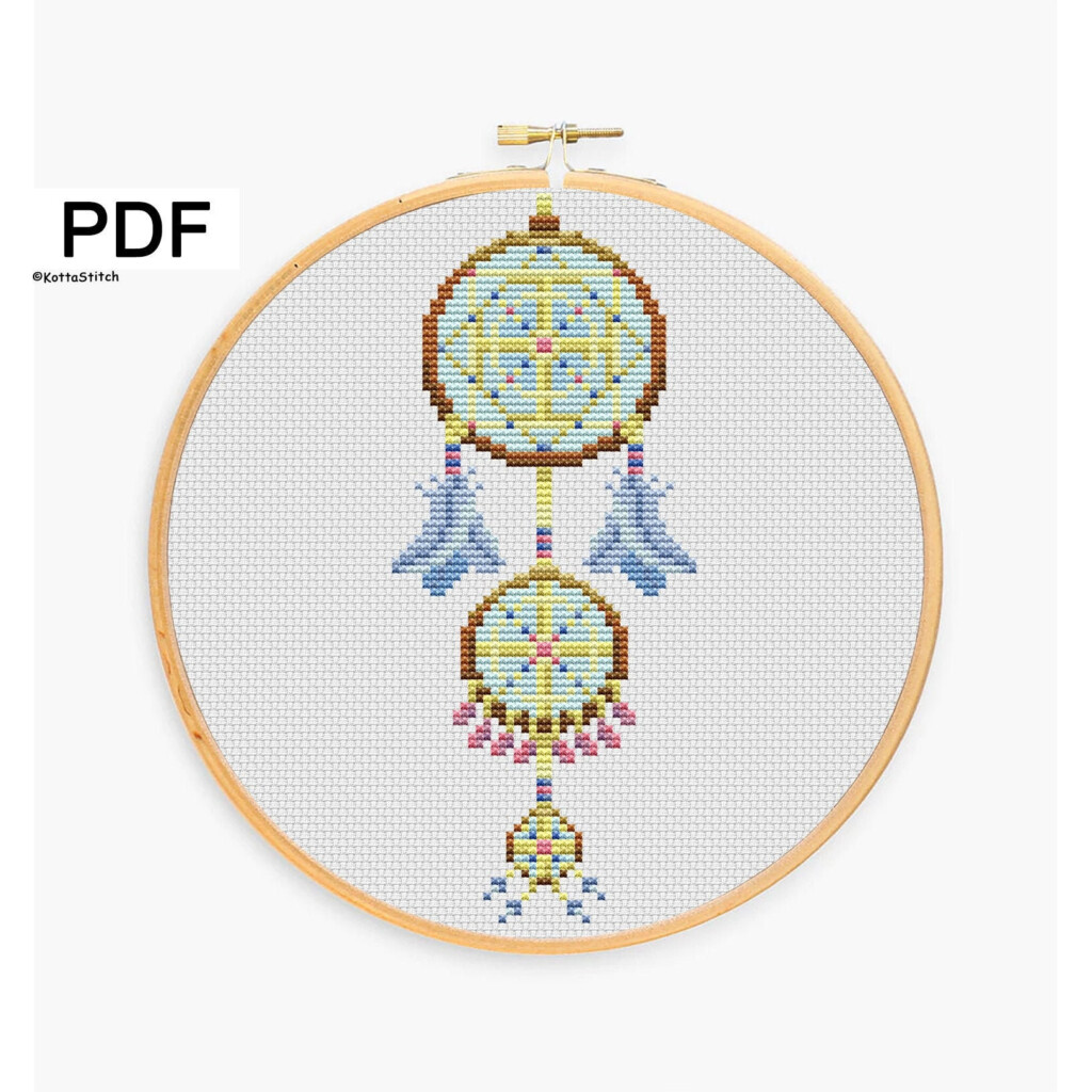 Cross Stitch Pattern Dream Catcher Modern Cross Stitch Counted Etsy - Dream Catcher Counted Cross Stitch Pattern