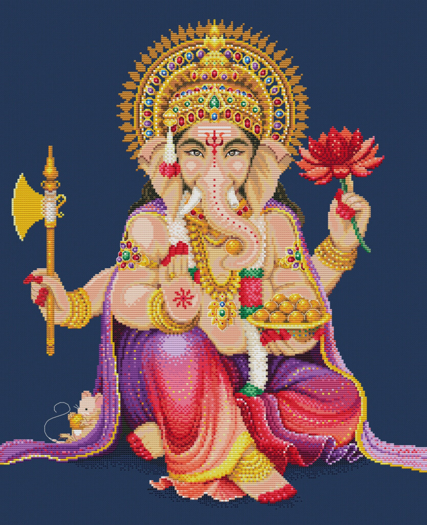 Cross Stitch Pattern GANESHA God Of Wisdom Etsy - Ganesha Cross Stitch Pattern Free