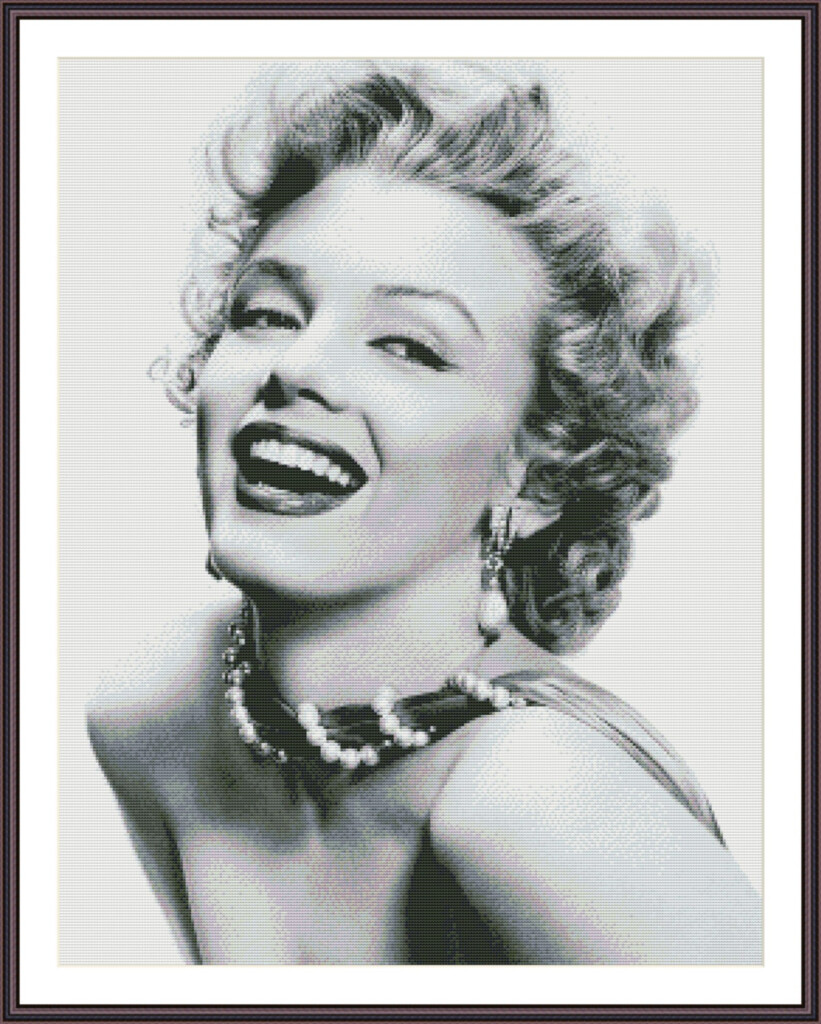 Cross Stitch Pattern Marilyn Monroe Counted Cross Stitch Etsy - Marilyn Monroe Cross Stitch Pattern