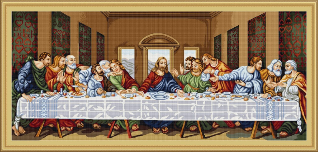 Cross Stitch Pattern Of The Last Supper Cross Stitch Patterns - The Last Supper Cross Stitch Pattern
