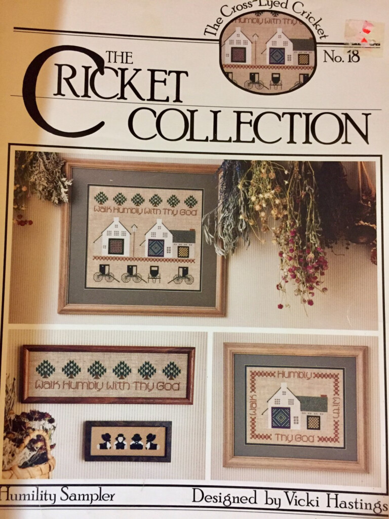 Cross Stitch Pattern The Cricket Collection No 18 Humility Sampler - Cricket Collection Cross Stitch Patterns