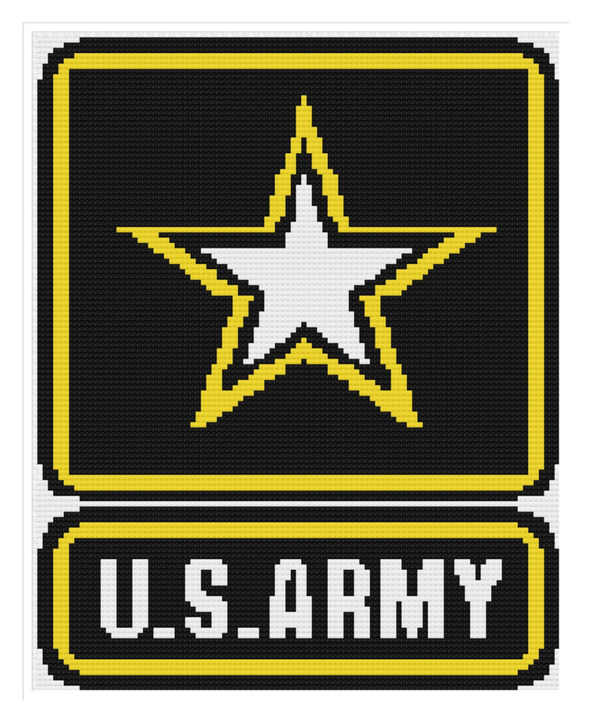Cross Stitch Pattern US Army Patch Pdf Tutorial United States Military  - Military Cross Stitch Patterns Free