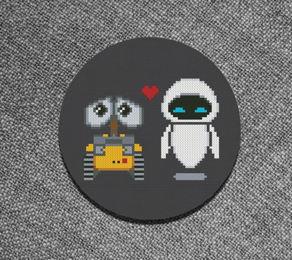 Cross Stitch Pattern Wall E And Eva Love Instant Download PDF Etsy - Wall E Cross Stitch Pattern