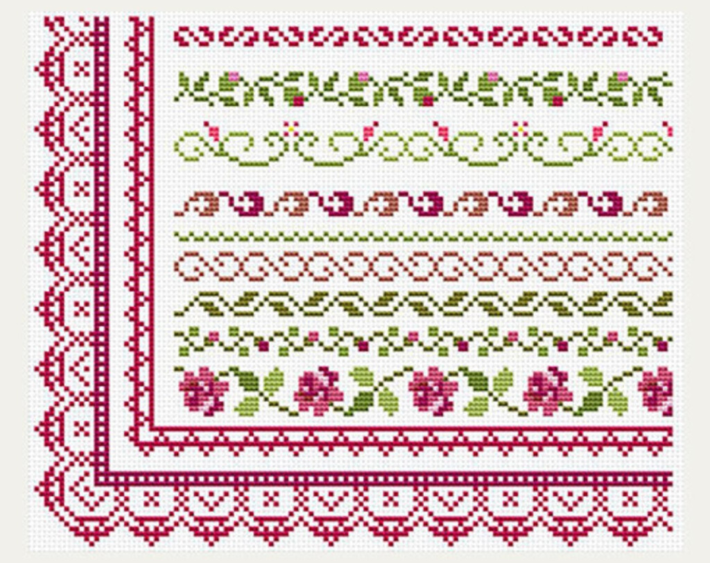 Cross Stitch Patterns Border Counted Cross Stitch Border Designs  - Floral Cross Stitch Border Patterns Free