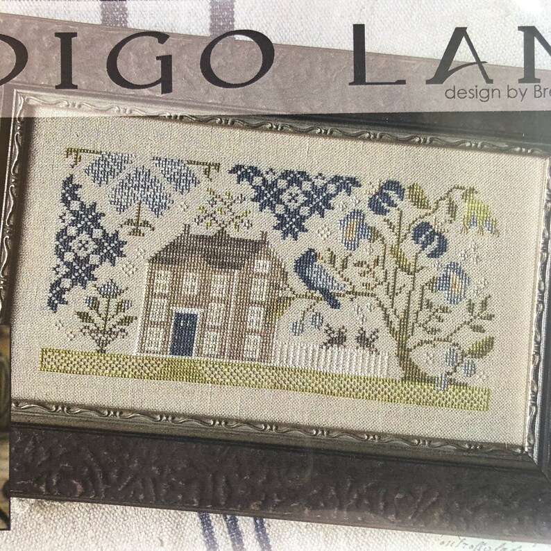 Cross Stitch Patterns Crafts Indigo Lane With Thy Needle Thread Cross  - Indigo Lane Cross Stitch Pattern