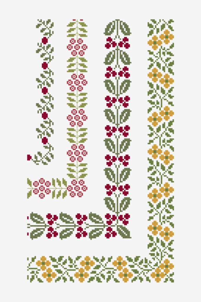 Cross Stitch Patterns Flower Border - Cross Stitch Flower Border Patterns Free