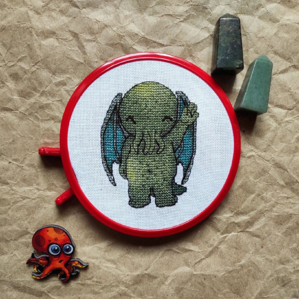 Cthulhu Cross Stitch Pattern In 2023 Cross Stitch Patterns Stitch  - Cthulhu Cross Stitch Pattern Free