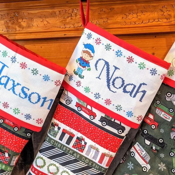 Cuff Stocking Cross Stitch Etsy - Cross Stitch Stocking Cuff Patterns