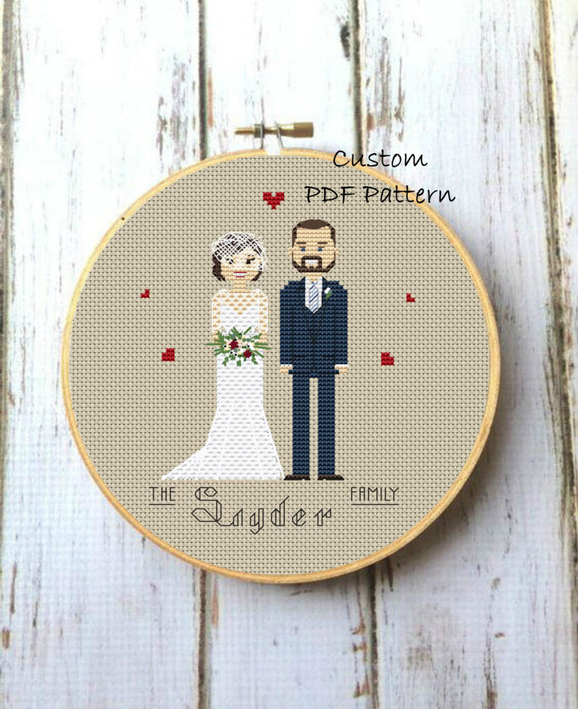 Custom Wedding Cross Stitch Pattern PDF Wedding Gift Etsy - Simple Wedding Cross Stitch Pattern