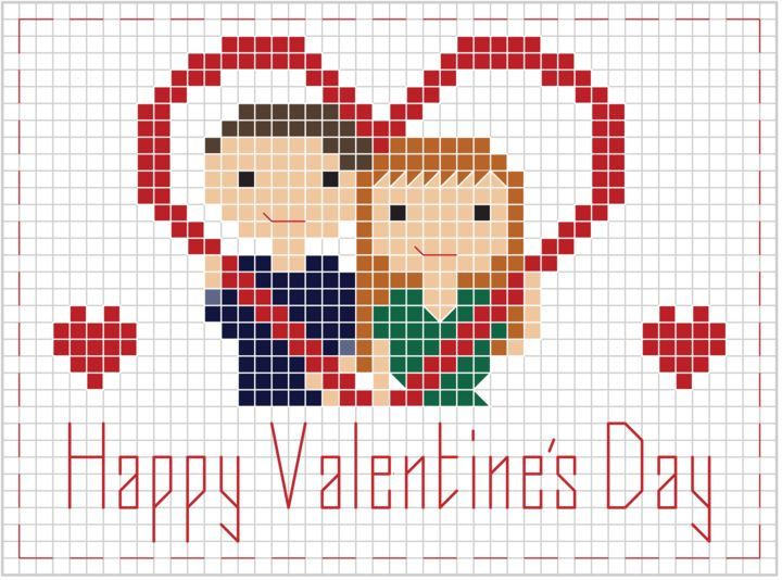 Customize This Adorable Cross Stitch Pattern For A Heartfelt Valentine  - Cross Stitch Patterns For Valentines Day