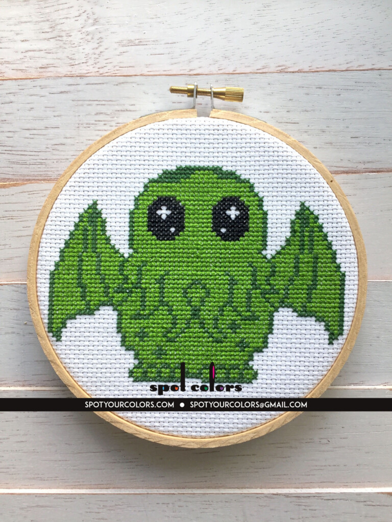 Cute Cthulhu Counted Cross Stitch Pattern DIGITAL Download Intermediate  - Cthulhu Cross Stitch Pattern Free