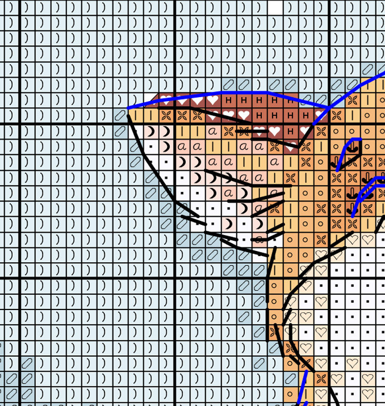 Cute Fox Cross Stitch Pattern Smiling Fox Cross Stitch Love Etsy - Small Fox Cross Stitch Pattern
