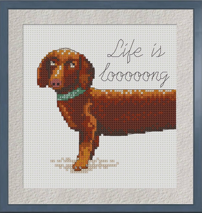 Dachshund Cross Stitch Pattern BOGO Free Subversive Pattern Etsy - Dachshund Cross Stitch Pattern Free