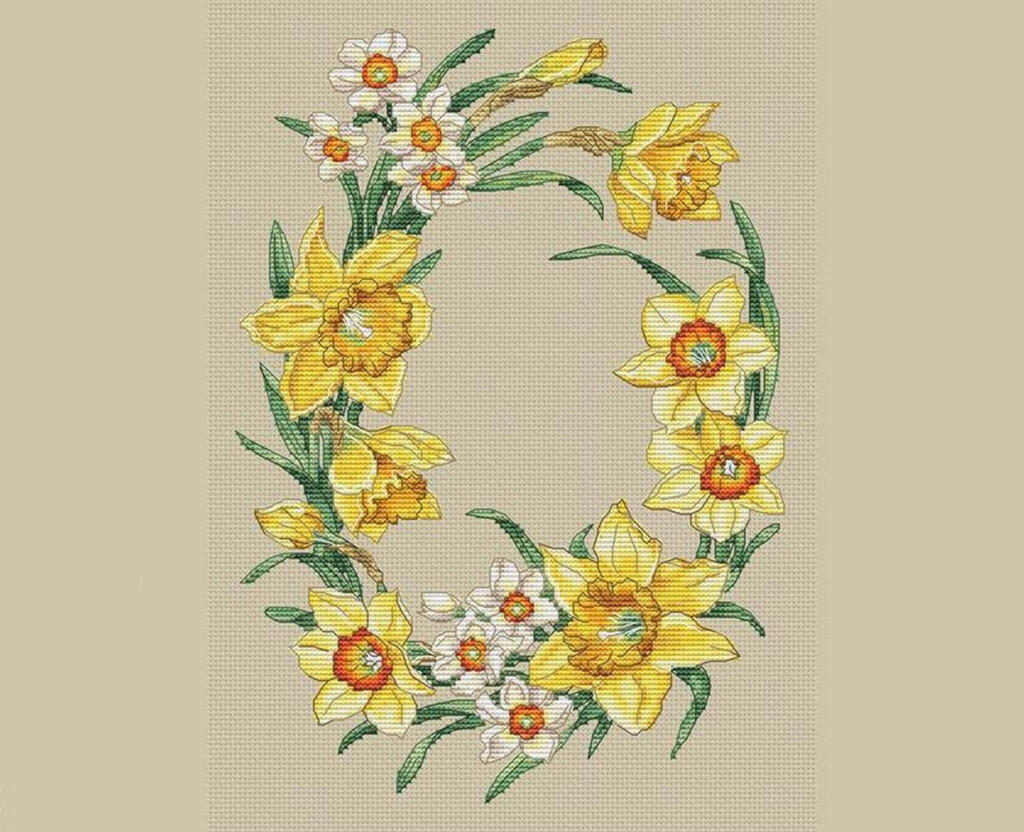 Daffodil Cross Stitch Pattern Instant Download Embroidery Etsy - Cross Stitch Daffodil Pattern Free