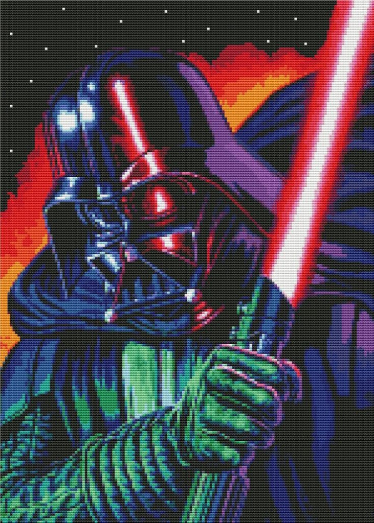 Darth Vader Cross Stitch Pattern Star Wars Cross Stitch Etsy  - Darth Vader Cross Stitch Pattern Free