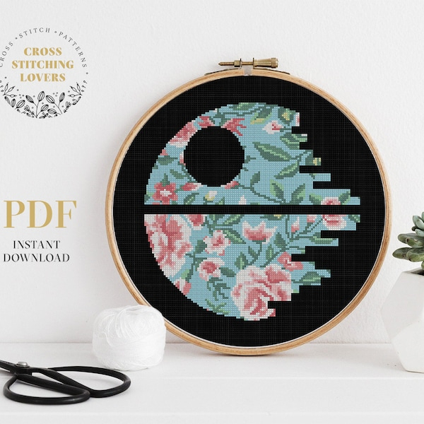 Death Star Cross Stitch Etsy - Death Star Cross Stitch Pattern