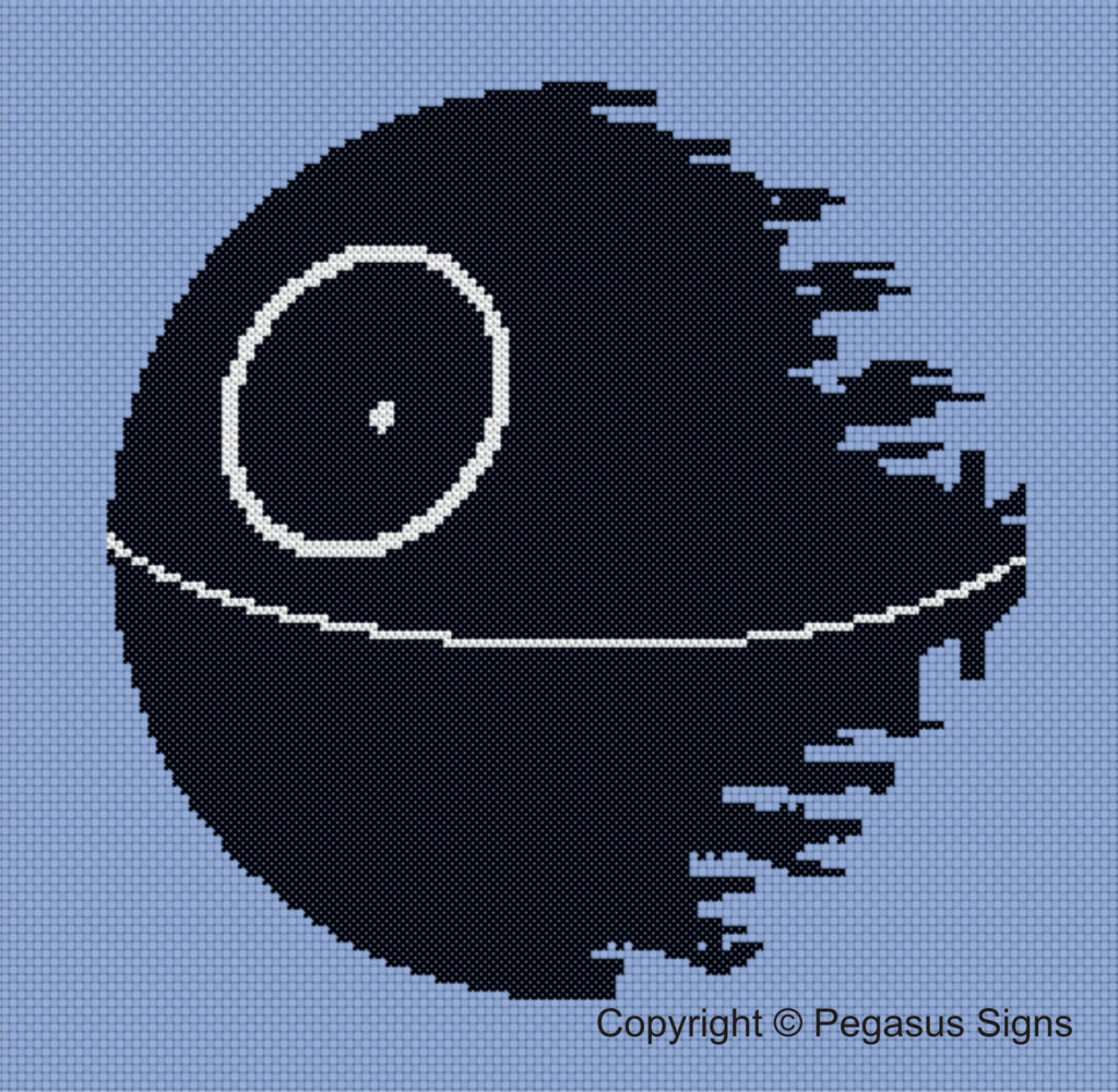 Death Star Cross Stitch Pattern Only PDF JPEG Files Star Etsy - Death Star Cross Stitch Pattern