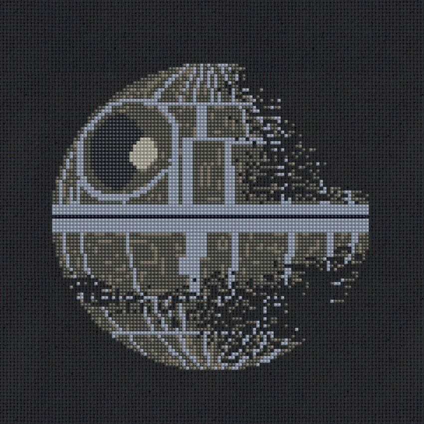 Death Star II Star Wars Cross Stitch Pattern Modern StarWars Etsy  - Death Star Cross Stitch Pattern