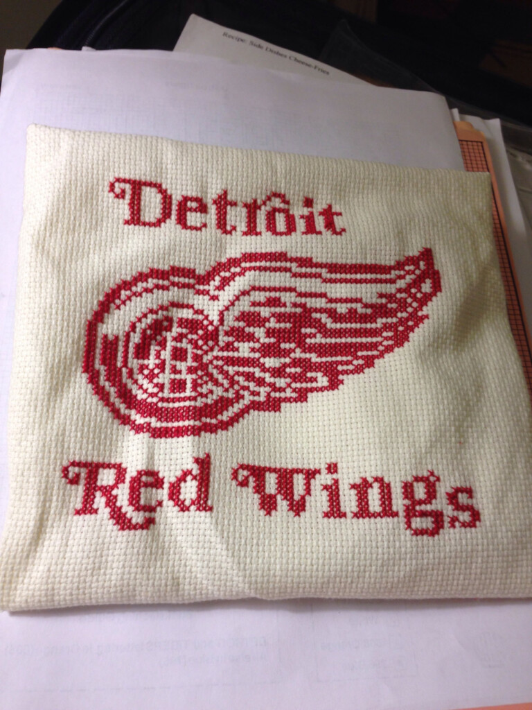 Detroit Red Wings Cross Stitch Pattern - Detroit Red Wings Cross Stitch Pattern