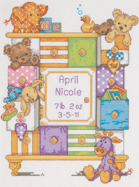 Dimensions Baby Birth Record Counted Cross Stitch Craft Kit SELECT YOUR  - Counted Cross Stitch Birth Record Patterns