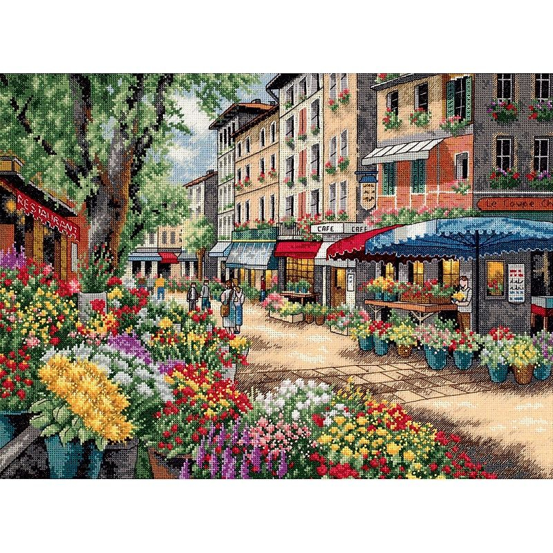Dimensions Gold Cross Stitch Kit Paris Market Counted Cross Stitch  - Dimensions Gold Cross Stitch Patterns