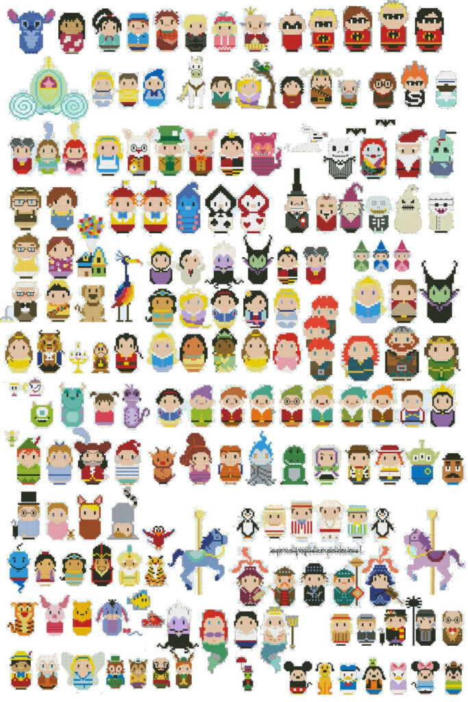 Disney Characters Cross Stitch Patterns Cross Stitch Patterns - Printable Disney Cross Stitch Patterns