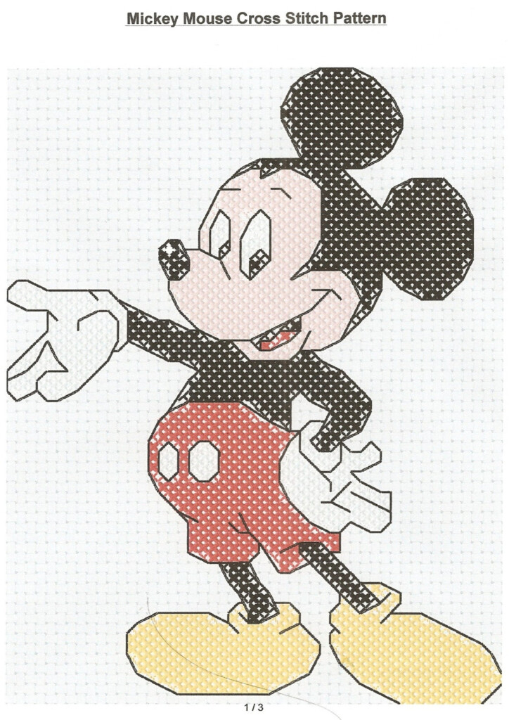 Disney s Mickey Mouse Cross Stitch Pattern - Mickey Mouse Cross Stitch Pattern Free