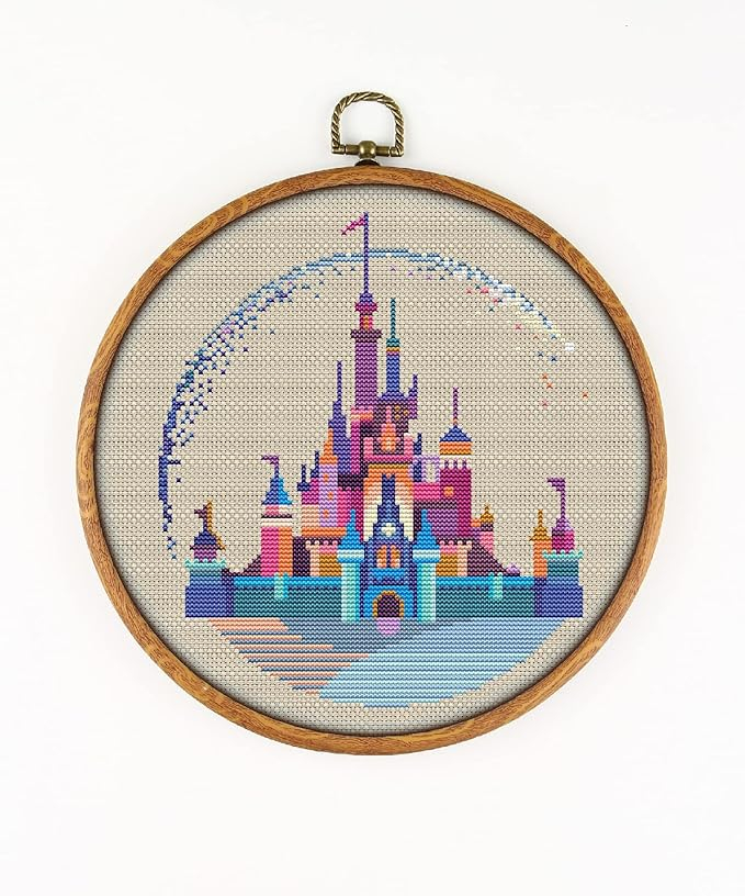 Disneyland K118 Cross Stitch Embroidery Kit Cinderella Castle Cross  - Disneyland Castle Cross Stitch Pattern