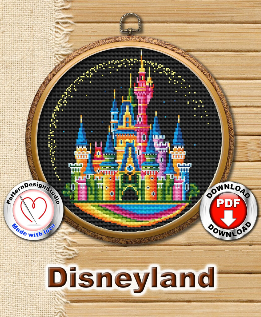 Disneyland P152 Disney Cross Stitch Pattern Disney Castle Etsy - Disneyland Castle Cross Stitch Pattern