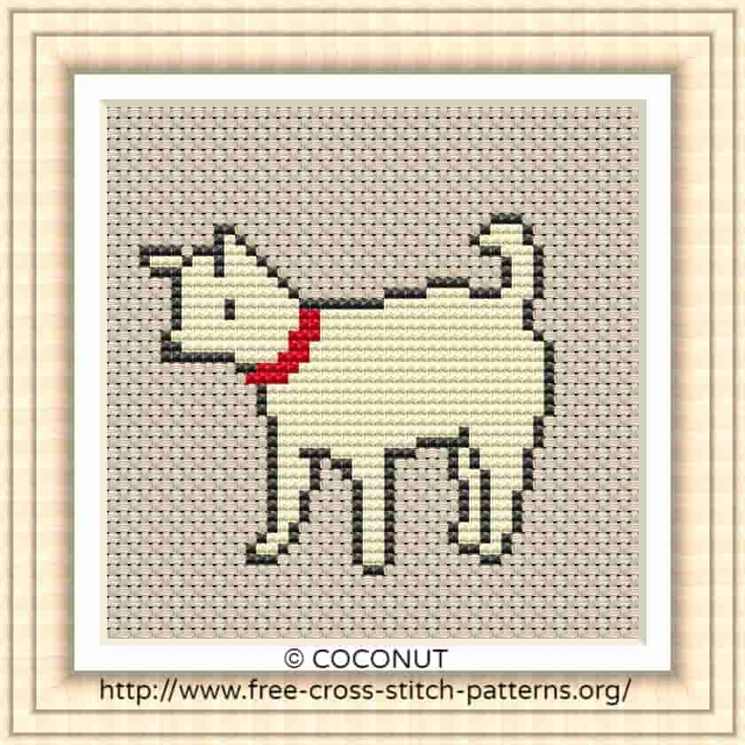 DOG 3 FREE AND EASY PRINTABLE CROSS STITCH PATTERN Free Cross  - Dog Cross Stitch Patterns Free